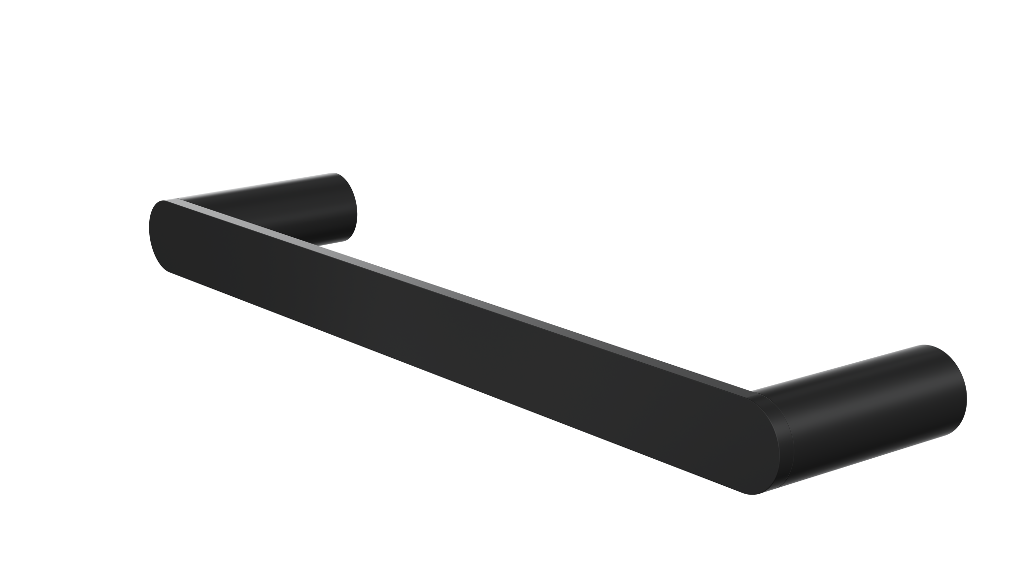 Circle Hand Towel Rail Matte Black LINSOL