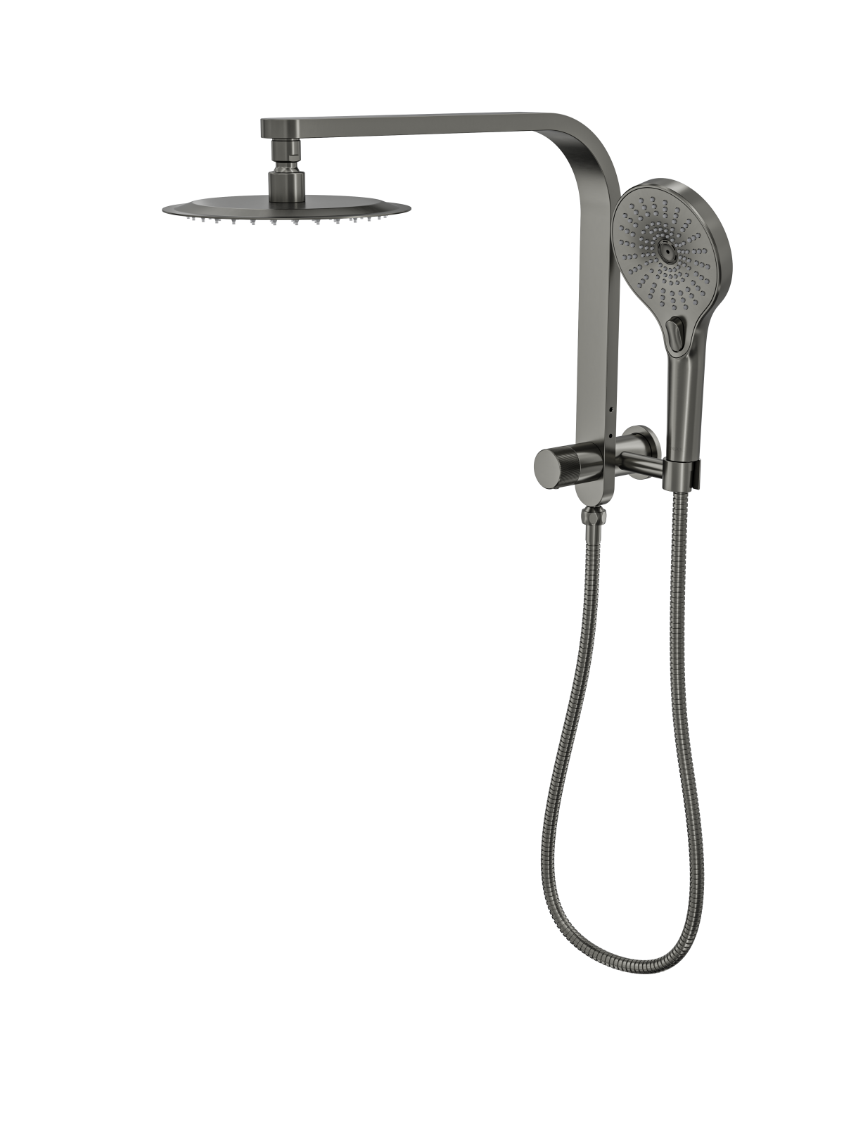 Oceanjet Short Shower Combination with 200mm Round Head Gunmetal LINSOL