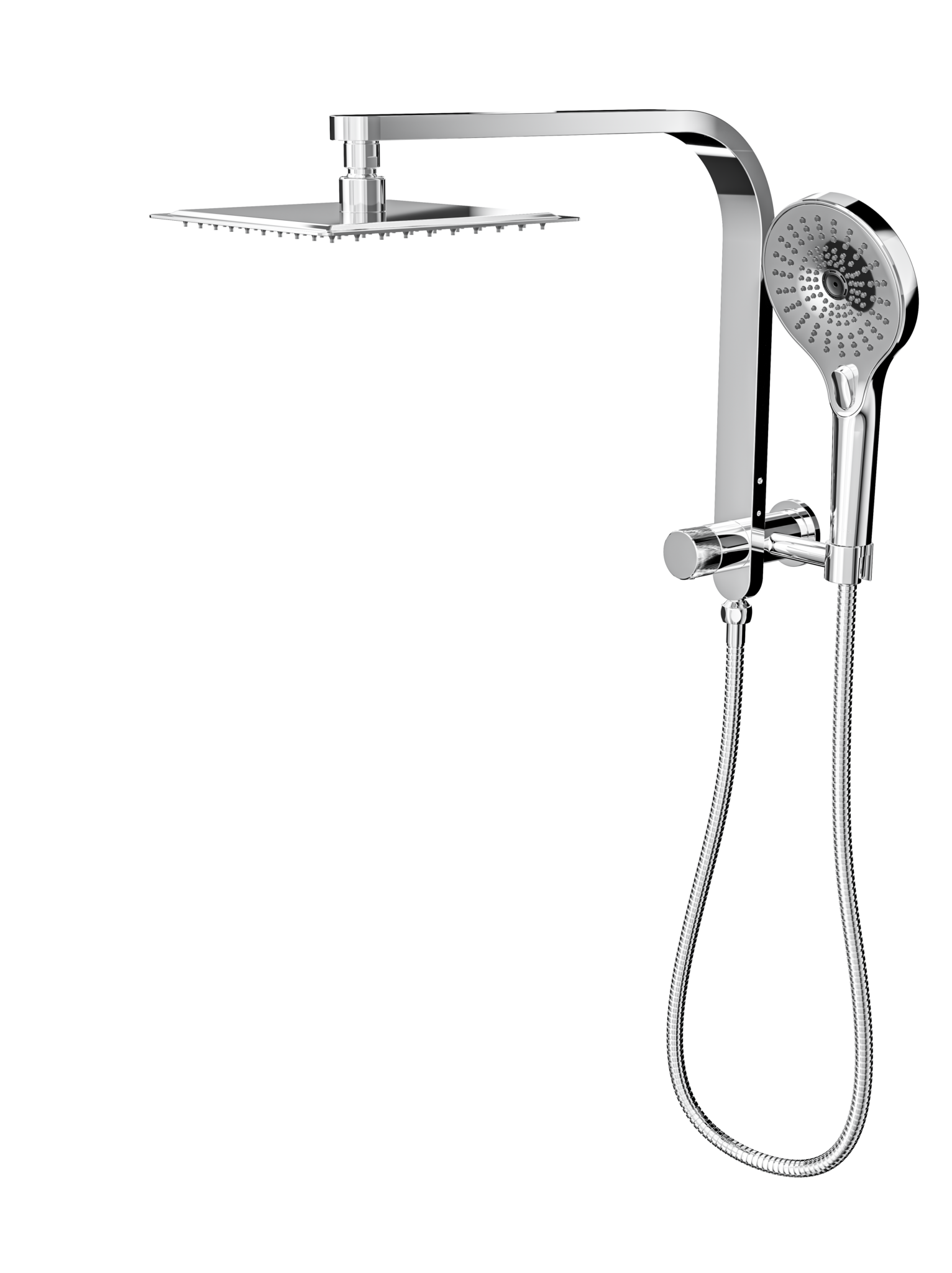 Oceanjet Short Shower Combination with 200mm Square Head Chrome LINSOL