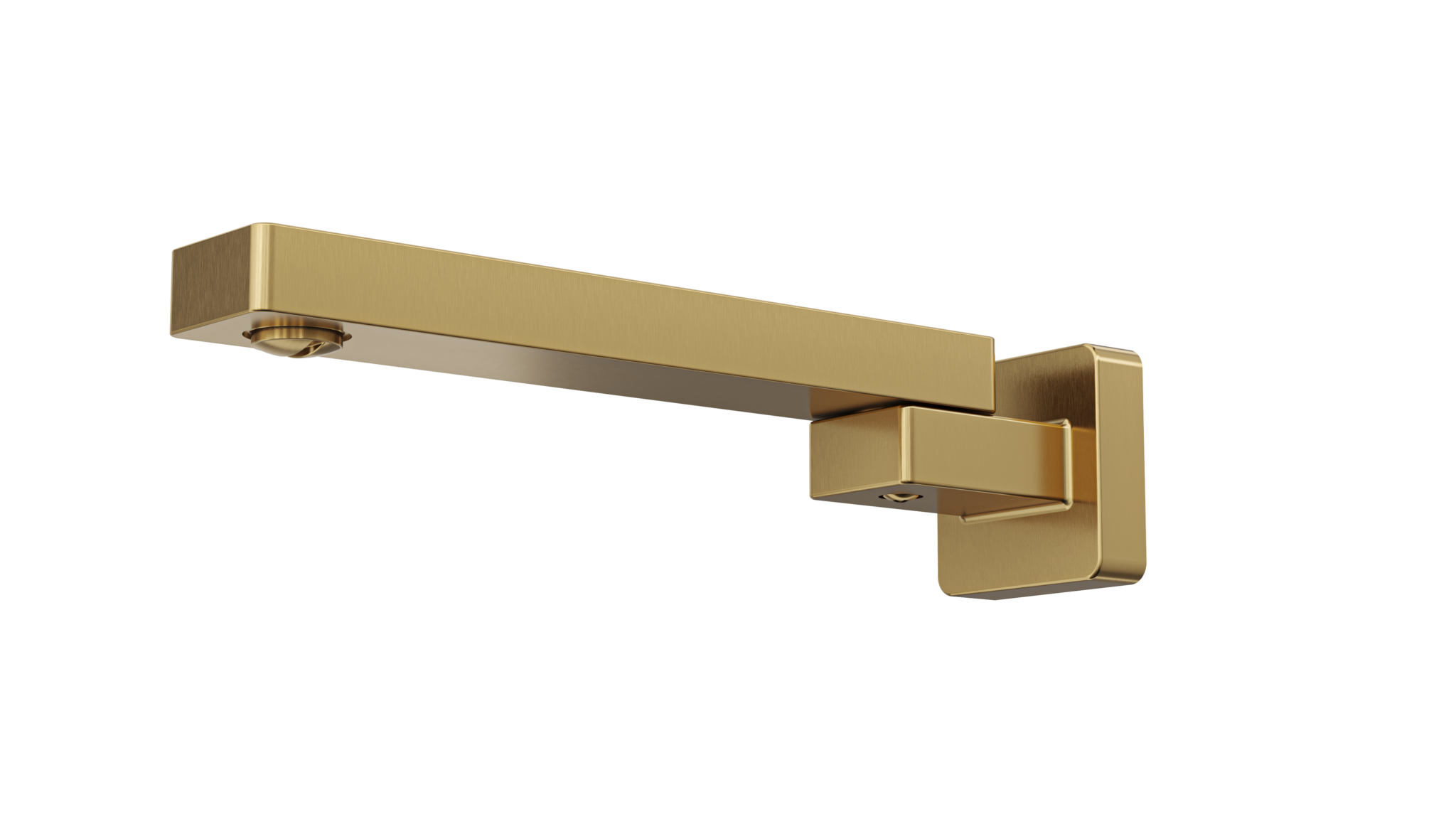 Quadra Swivel Wall Spout – Brushed Brass | LINSOL